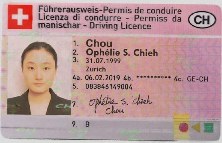 Licencia de conducir de Suiza.