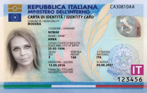 Comprar tarjeta de identificación italiana